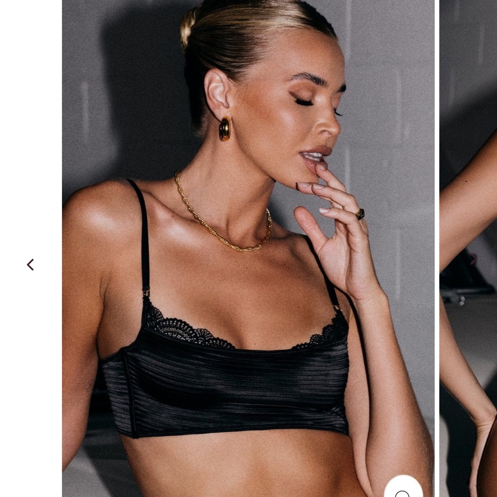 Bydee KALON SCULPTED BANDEAU IN NOCHE NWOT